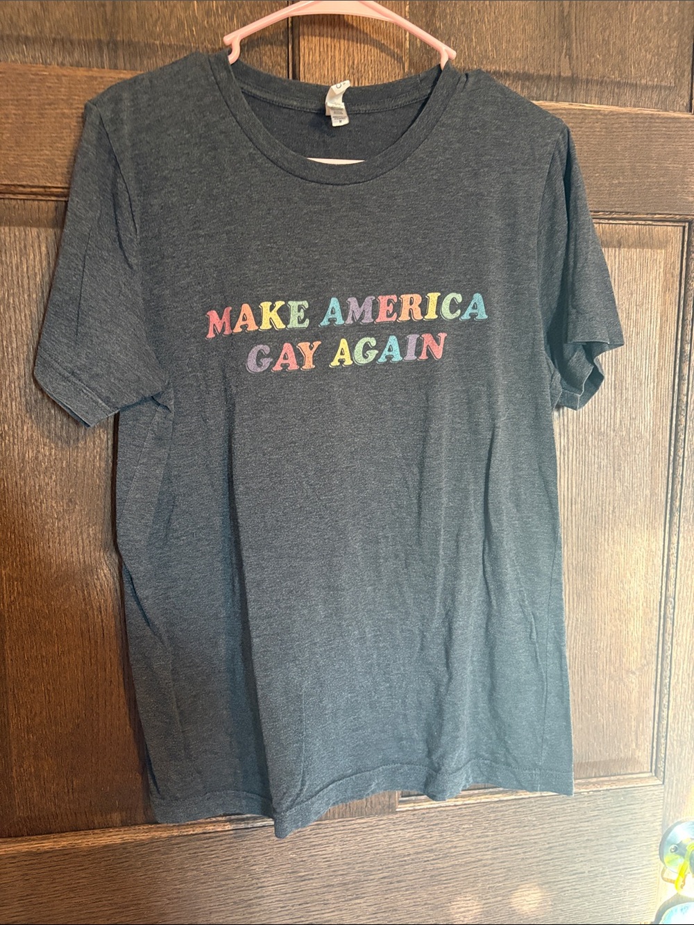 MAKE AMERICA GAY AGAIN Men’s Graphic Tee - Charcoal